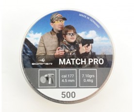 Пули Borner " Match Pro", кал. 4,5 (500 шт.) 0,46гр.